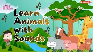 Animal Names for Kids 🐶🐱🐮🦁 | Learn Animals with Sounds 🔊🐾 | Kids Learn Laughter