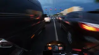 Evening city ride with passenger [POV] POLAND | SUZUKI GSR 600 [4K] RAW ENGINE SOUND