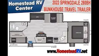 2022 KEYSTONE SPRINGDALE 280BH BUNKHOUSE TRAVEL TRAILER CAMPER RV www.homesteadrv.net STOCK# 1840