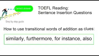 TOEFL sentence insertion with addition