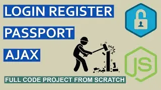 Node.js Login Register with Mysql, Passport and AJAX | Full code project