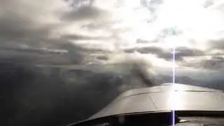 PA32 scud-running over the Smokey Mountains