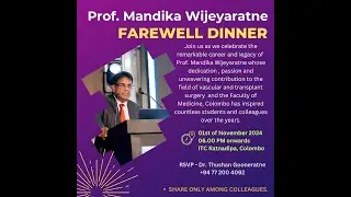 Farewell to Prof Mandika   ITC   1st Nov 2024