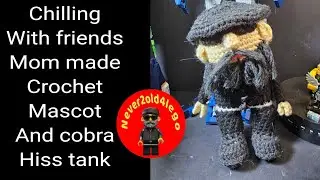 Lego gi joe  ? And crochet mascot made by mom . what hangout out with all you amazing lego friends