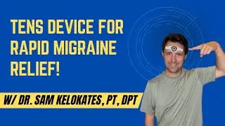 TENS electrode placement on forehead for rapid migraine relief!