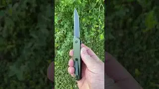 704 Gear Sliver Pocket Knife 7.80 inches  D2 Steel Ultra-Slim Gentleman Blade Green Handle And Clip