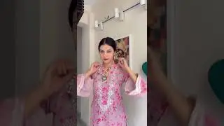 Tie Dye Print Georgette Silk Foil Mirror Work Kurta Set #fashiontrends #dance #indianfashionblog