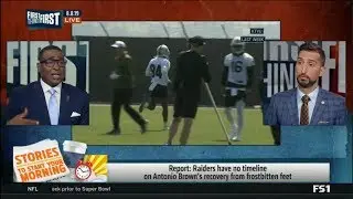 First Things First | Raiders have no timeline on Antonio Brown's recovery from frostbitten feet