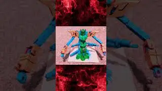 spider robot Vs slimey robot animation #ai #animation #artsandcrafts #blutack #robot #toys