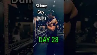 Skinny Guy Bulks: DAY 28 (BACK & BICEPS 💪🏼)