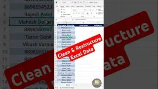 Easily Separate Text and Number !! Clean Data in Excel !! Restructure Excel Data ! #shorts #ytshorts
