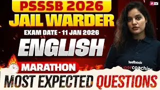 PSSSB Jail Warder Marathon | Jail Warder English Marathon | Most Expected Questions