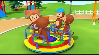 Five Little Monkeys in the Playground 🐒 | Fun Nursery Rhymes for Kids | Little Penguin Playhouse