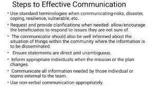 Disaster Communication