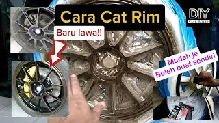 Cara cat rim kereta dua warna (paint two tone wheels)