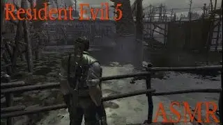 ASMR Resident Evil 5 - Ambient Walk With Chris Redfield [rain sounds] [fire crackling] -No Talking