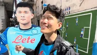 Tifoso coreano si emoziona guardando i preparativi Festa Scudetto Napoli 😍🇰🇷