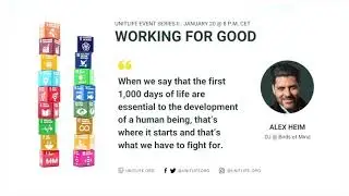 Alex Heim speaks on chronic malnutrition at the UNITLIFE Event Series II: #WorkingForGood