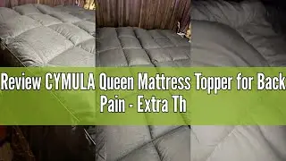 Review CYMULA Queen Mattress Topper for Back Pain - Extra Thick Cooling Mattress Pad Cover for Queen