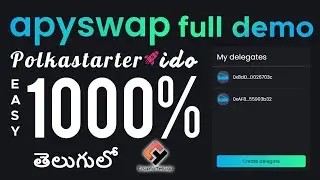 APYSwap Full Demo & Details on Polkastarter IDO - Telugu