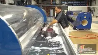 Area Rug Cleaning in Our Simulated River Washing System in Oklahoma City