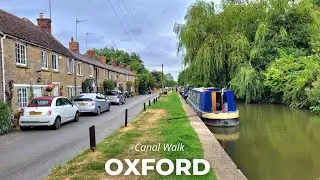 Oxford Canal Walk with Narrow Boats ||  English Countryside
