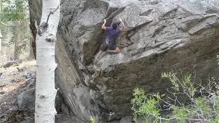 June Lake Bouldering: Occam's Razor Scooter (V10)