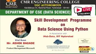 SKILL DEVELOPMENT PROGRAM ON DATA SCIENCE | DAY - 4 | SESSION - 01 | CMREC