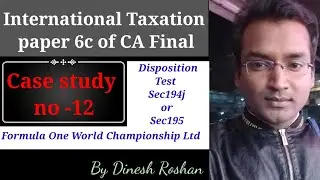 International Taxation paper 6c of CA final case study no-12
