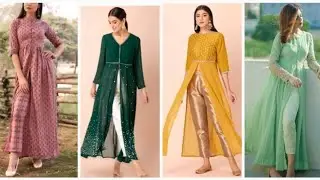 front #slit kurti design | high slit kurtas | western high slit belted kurtas