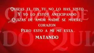 Toby Love Ft Yuridia - Quizas (letra)
