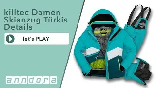 Damen Skianzug Set in t&uuml;rkis wei&szlig; KILLTEC&reg; perfekt in Design und Funktion