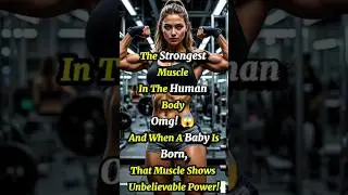 💪 Top 7 Most Powerful Muscles in the Human Body | #HumanBody #MuscleFacts #Top7 #Shorts