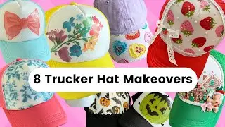 8 Trucker Hat Makeovers with Mod Podge Decoupage No Cricut