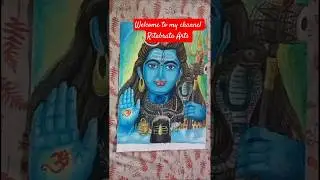 Mahadev drawing; Mahashivratri drawing ; Oil pastel drawing