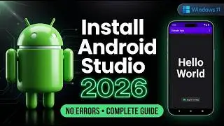 Android Studio Complete Setup 2026 | Install + Create First Android App [Beginners]