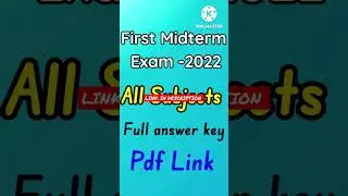 First Midterm Exam 2022 Answer key_Pdf_download,#firstmidterm2022_Question paper with answer key