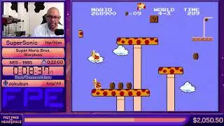 Super Mario Bros. (Warpless) by SuperSonic in 21:30 - FPFH2023