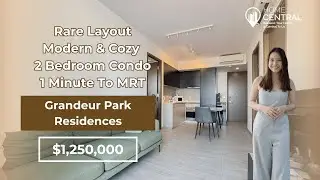 Grandeur Park Residences: High-Floor, Rare 2 Bedder Layout With Unblocked Views | 1 Min to MRT