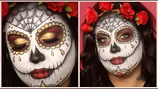 Halloween Sugar Skull Makeup Tutorial With Lipsticknick