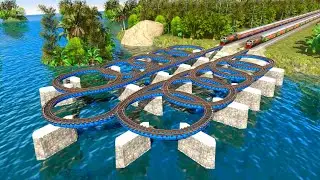 Jembatan Putar Balik Kereta Api Paling Ekstrim🚦Rel Berputar Sebelas Putaran✅Trainz Simulator 2019