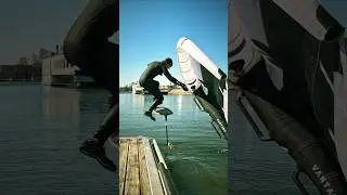 DOCKSTART TO WINGFOIL #wingfoil #pumpfoil #wingfoiling #pumpfoiling #foiling #surfing #watersports