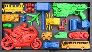 Membersihkan Mainan Mobil Balap,Kereta Api, Bus Telolet, Truk Molen, Tank Baja, Beko Excavator.
