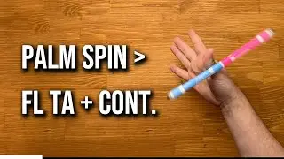 Palm Spin to FL TA + Continuous. Обучение Pen Spinning Трюку