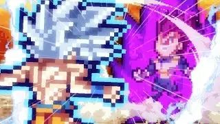 [WHAT-IF]Goku Instinto Superior Masterizado (MUI) Vs Vegeta Ego superior - Sprite Animation -