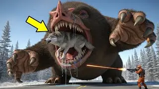 Giant Mutant Mole vs Wolf Pack in Alaska | Unseen Footage of an Underground Monster