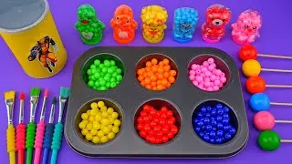 Oddly Satisfying ASMR | Rainbow Slime Rolls with Crunchy Candy Surprise