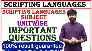 scripting languages subject important questions jntuh btech r18 | important questions SL subject