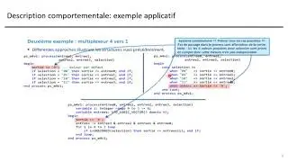 La programmation VHDL : Description comportementale