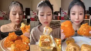 ASMR MUKBANG - MUKBANG SOUND - JAMBONS BALL CAKE, CREAMY BOX CAKE